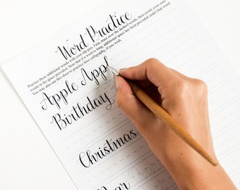 Printable Calligraphy Worksheets: Amy Style