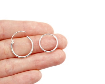 silver hoop earrings, hoop earrings, sterling silver hoop, 10mm hoop earrings silver earrings,small hoop earrings, sterling silver findings