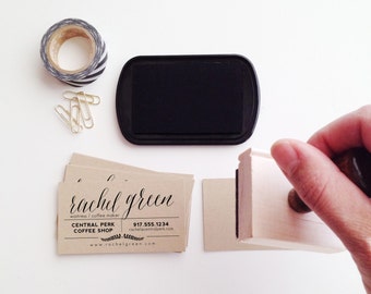 Laurel Business Card Stamp