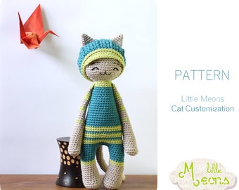 Crochet PATTERN - Cat customization Little Meons - Amigurumi pattern, crochet amigurumi pattern, amigurumi cat, crochet cat, cat pattern