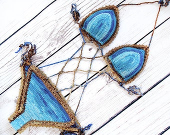Crochet bikini set , Crochet monokini, Gift for her, Crochet swimsuit, Triangle bikini, Crochet top, Crochet bottom, Brazilian bikini