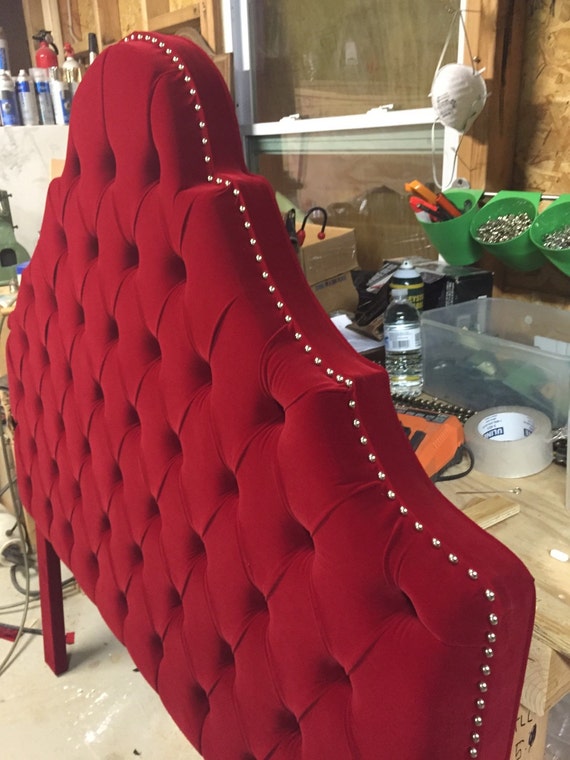 King Size Headboard Red Velvet Headboard Tufted Headboard King