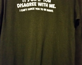 Its okay if you disagree with me......