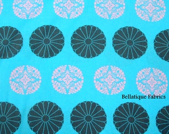 Clearance 1 Yard Amy Butler Pressed Flowers From the CaMeO Collection, In Sky