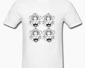 Black & White Square Graphic College T-shirt (Schools M-O)