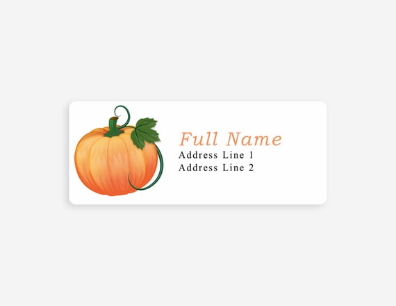 autumn address labels fall