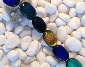 Dichroic bracelet, Fused glass bracelet, Dichroic jewelry, Glass jewelry, Fused glass jewelry, Jewelry, Handcrafted jewelry,Bracelet