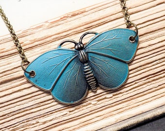 Verdigris Moth Pendant