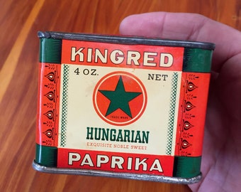 Antique Kingred Paprika Tin