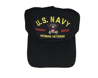 USN United States Navy Woman Veteran Hat Cap