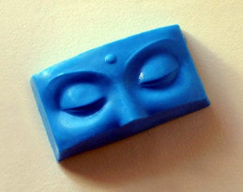 Buddha silicone mold, soap mold, oriental, indian mold, eyes mold, spiritual mold, Buddhist mold, face mold, candle, rectangular mold