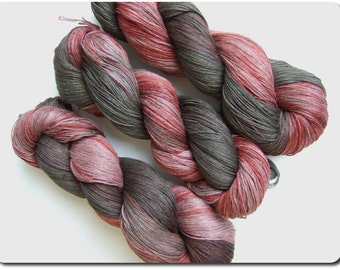 Hand Dyed 100% LINEN yarn, 3 skeins - 300gr (3 x 100 gr)