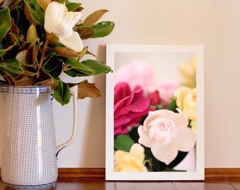 Floral Fine Art Photography Print | Pink Rose Bloom | Rose Wall Art Print | Flower Poster Print
