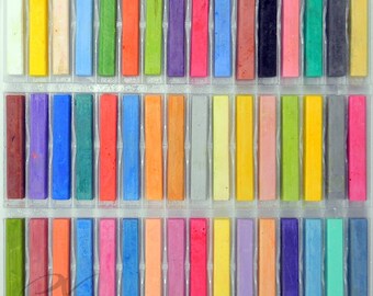 48 Chalk Pastels, Soft Pastels - Colored Chalk Set | Hair Chalk | Pastel Chalk, Drawing Chalk, Square Chalk | Gifts For Artists