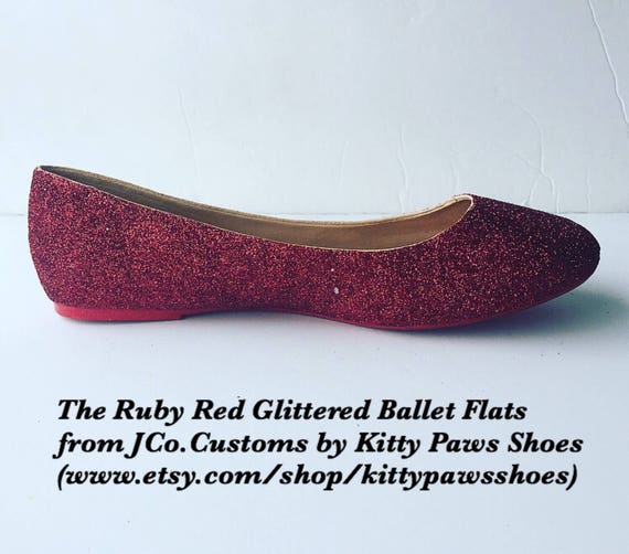 ruby red ballet flats