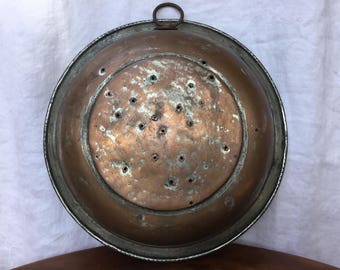 Antique Copper Sieve Colander Strainer
