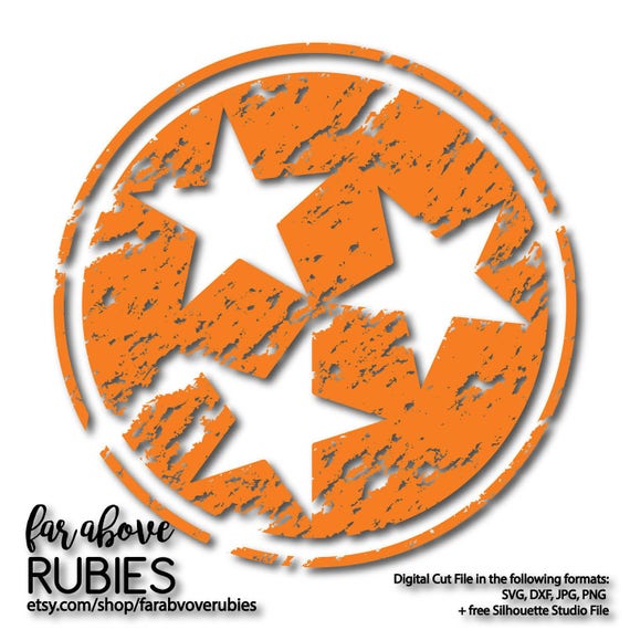 Download Distressed State of Tennessee Tri-Star SVG EPS DXF png jpg