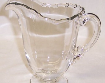 Fostoria Glass Crystal CENTURY 6 1/4 Inch High Milk or Juice Pitcher