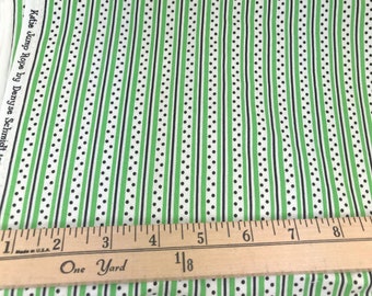 Green, Black, Dot, Stripe, Katie Jump Rope, Denyse Schmidt, Free Spirit Fabrics, 26 Inches, **PRE-WASHED**