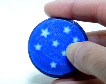 Starry Sky Hand fidget / spinner: 3D printed, customizable, metal-free, hand-held fidget