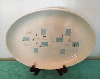 Vernon Ware Heavenly Days Oval Platter 13 1/2" X 10"
