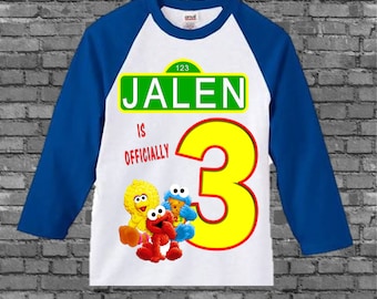 Sesame Street Birthday Shirt Boys Sesame Street Birthday