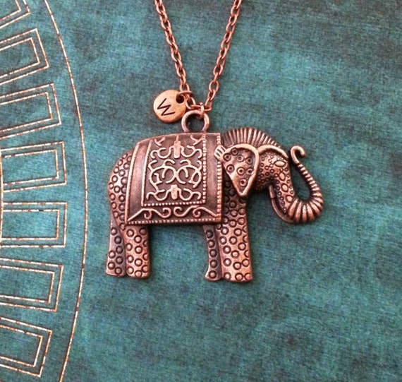 Elephant Temple Necklace with Pearl Drops