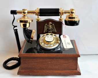 Vintage Wood Rotary Phone