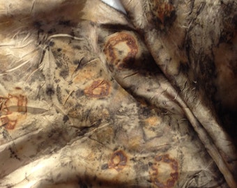 Silk Scarf Botanical Print Natural Dyes