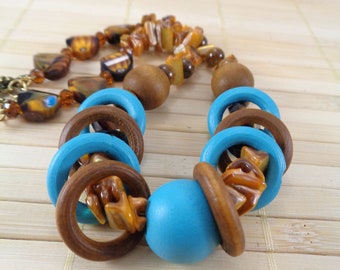 Afrocentric Jewelry,Artisan Necklace,Wooden Bead Necklace,Afrocentric Necklaces,African Necklaces,African Jewelry,Colorful Necklace