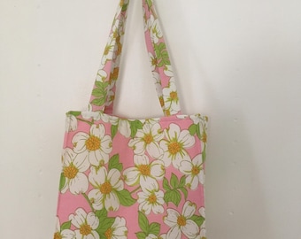 Retro Style Padded Tote Bag