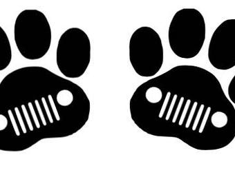 Download Jeep dog paw | Etsy