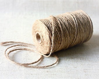 2 mm of Natural Jute Twine = 1 spool = 110 yards = 100 Meters Natural Color Eco Friendly - 2 strand