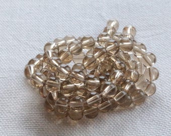 30 designs 6mm smoky gray glass beads