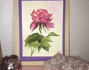 Rose from my garden - Original watercolor