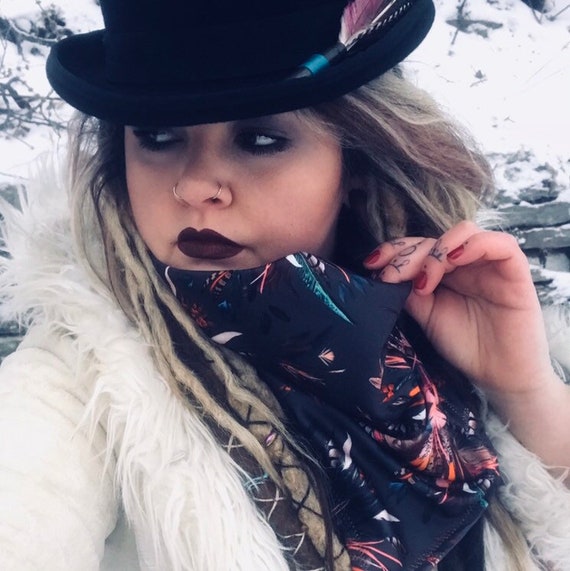 READY TO SHIP-Feather Goddess-Snapback Bandana-Last One Available-One Of A Kind-Metallic Thread-Limited Edition