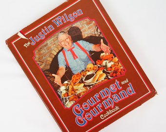Vintage 1984 Justin Wilson Gourmet & Gourmand Cajun Cookbook Louisiana Seafood South Louisiana Cooking, Vintage Cajun Louisiana Cookbook