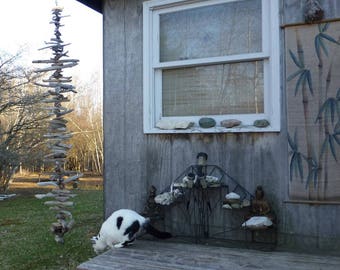 Driftwood RainChain (Rain Chain)/Mobil, Rain Gutters, MTO, OOAK, Home Decor, Garden Art