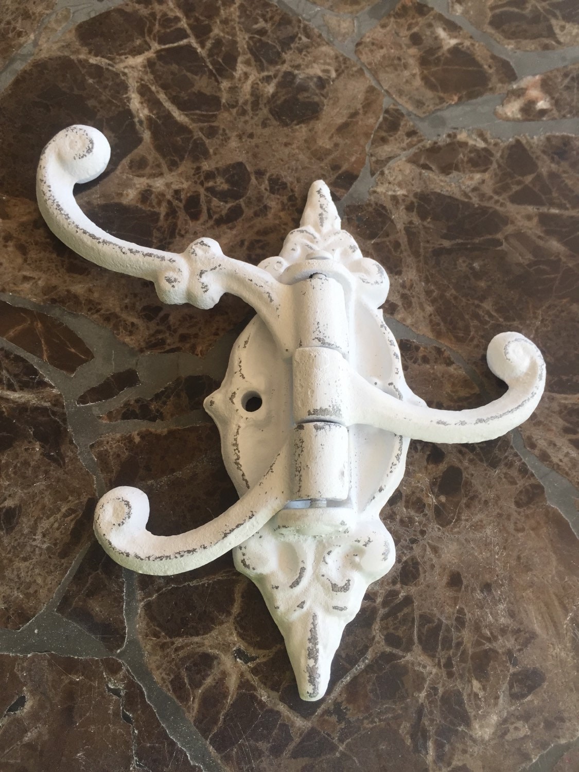 Antique Style Swivel Hook/ Wall Decor/ cottage wall hook