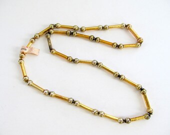 Vintage Mercury Glass Bead Garland/ Vintage Mercury Glass Bead Necklace
