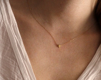 Gold Star Necklace Tiny Star 14kt Gold Filled Delicate Everyday Necklace