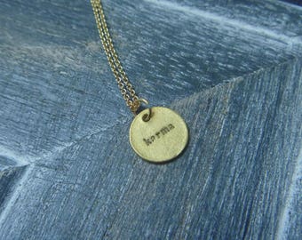 round Karma Necklace: necklace 18 k gold plated