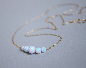 Opal necklace. October birthstone. Valentine Day gift for her. White Opal. Fire opal. Blue Opal Jewelry. Opal jewelry for women. Opal gift