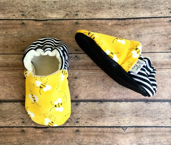 Bumble Bee Moccasins Bee Baby Moccs Bee Baby Shoes Black