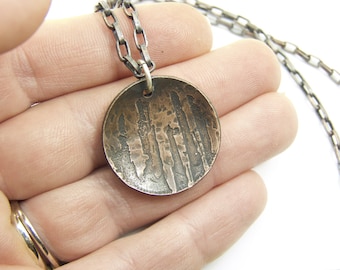 Etched Copper Necklace