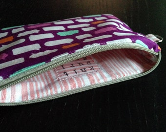 Zipper Pouch - Babble Bubbles, purple (PB0331)