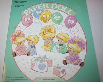 Golden Books 1990 TYCO QUINTS Paper Doll Book Unused Uncut Vintage