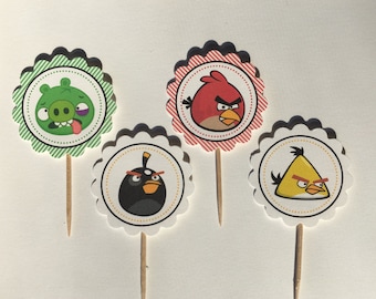 Angry Birds cupcake toppers