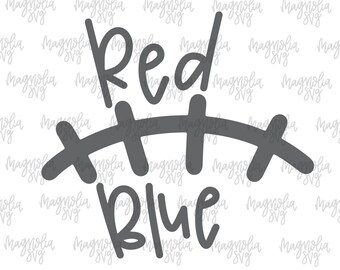 Red and Blue Laces svg, Football Laces svg, Football svg, Football Team Colors svg, School Colors svg, Color svg, Red and Blue Football