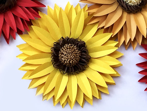 Download DIY Paper Sunflower SVG and PDF Digital 13 inches Large
